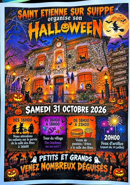 Saint Etienne sur Suippe organise son Halloween